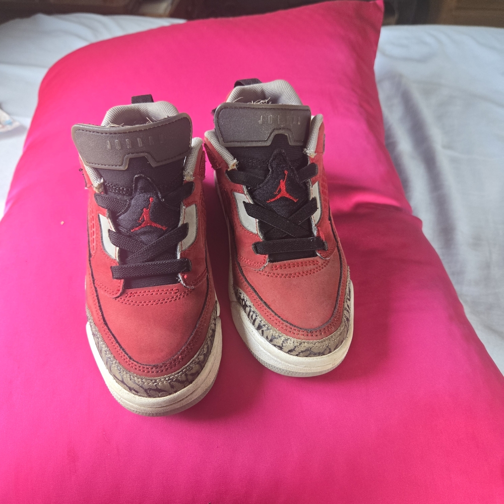 Jordan Kids Red and Black Sneakers